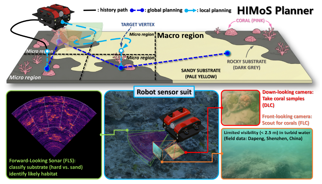 Hierarchical Multi-Modal Planning for Fixed-Altitude Sparse Benthic Target Search and Sampling